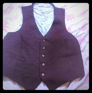 Purple formal vest with silky inside